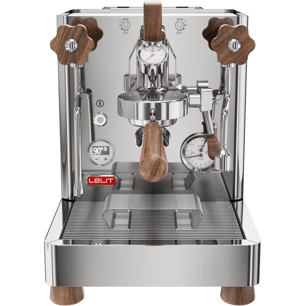 Lelit Bianca PL162T the full front panel, L58E group and manual flow paddle